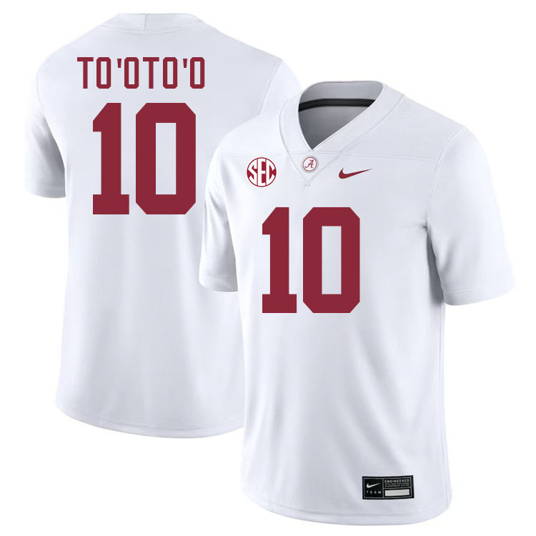 Henry To'oTo'o Alabama Jersey,University Of Alabama Crimson Tide Football Jersey,Uniforms-White